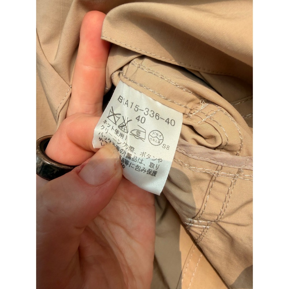 Burberry London Trench RainCoat Beige Nova Check Lining Button Up Jacket Size 40 - Picture 5 of 6
